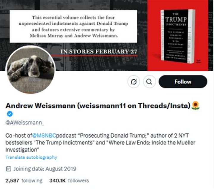 Unveiling the Latest Tweets from Andrew Weissmann