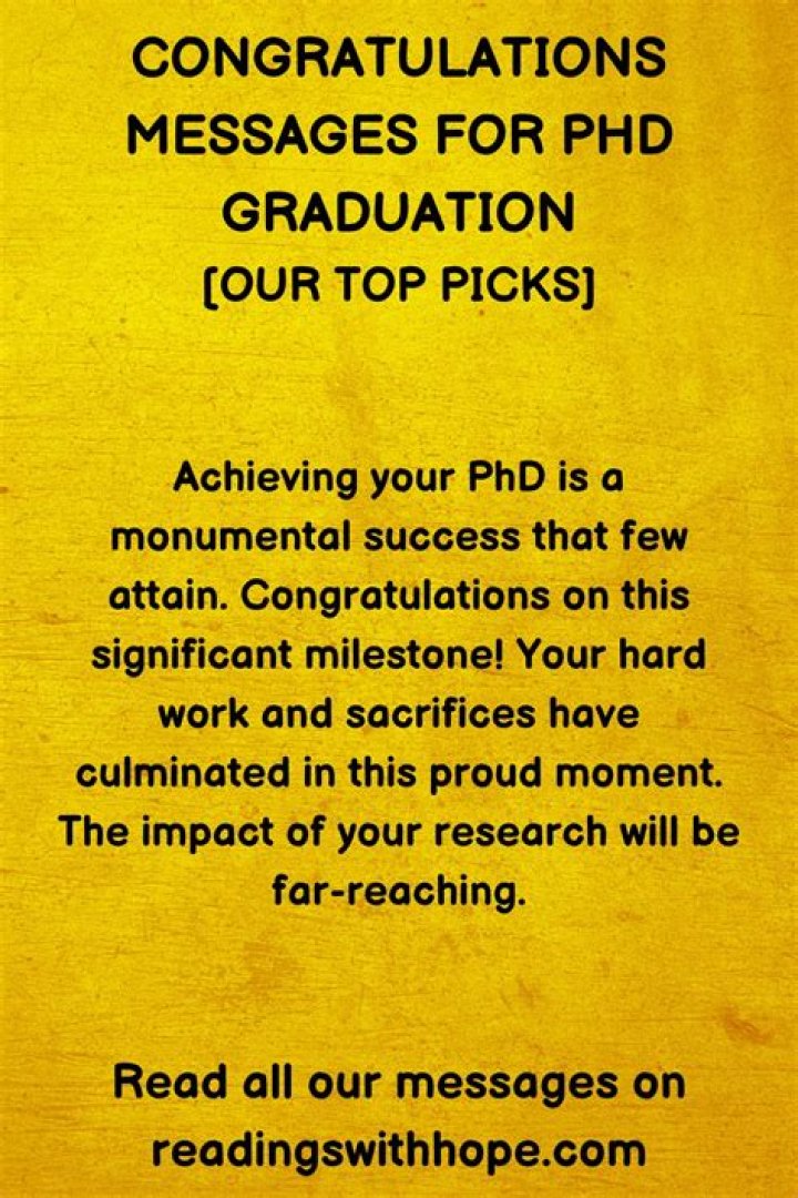 Extend Your Heartiest PhD Graduation Congratulations Message