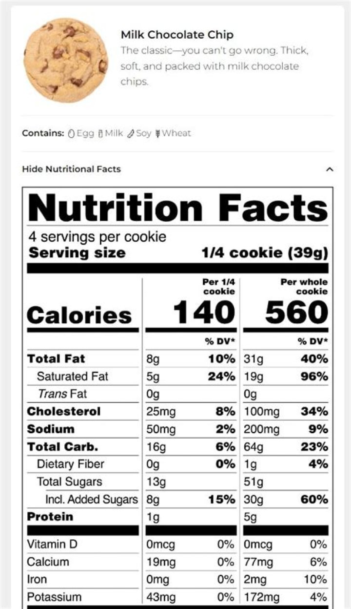 Crumbl Cookie Nutrition Facts: A Comprehensive Guide to Your Favorite Treats