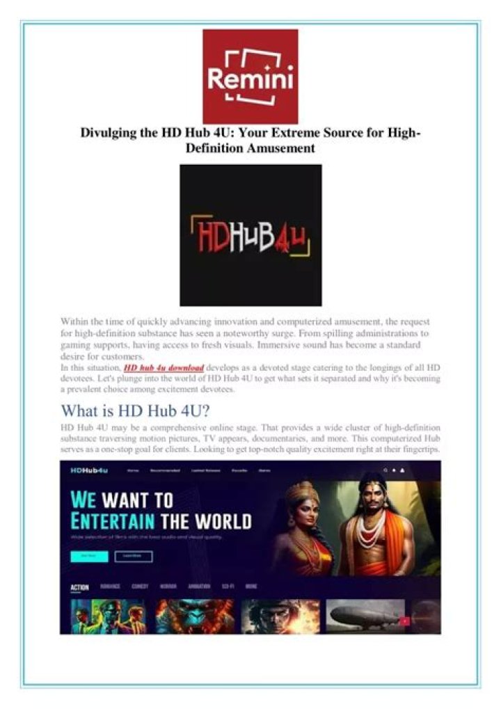 Exploring the World of Hdhub4you: Your Gateway to Entertainment