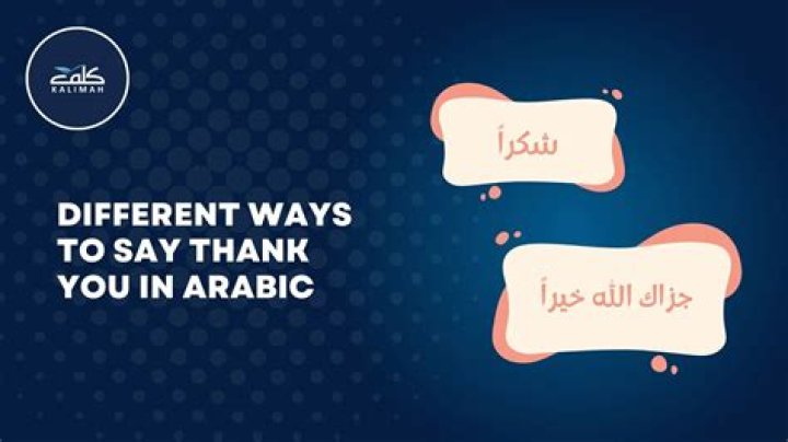 How You Say Thank You in Arabic: A Comprehensive Guide