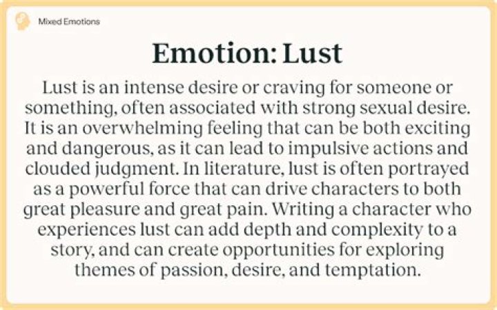 Unveiling Lust Emotion: Understanding Its Impact on Human Behavior and Relationships