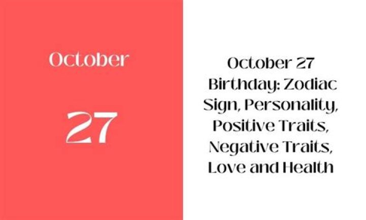 Unveiling the Mystique of October 27 Birthday Personality