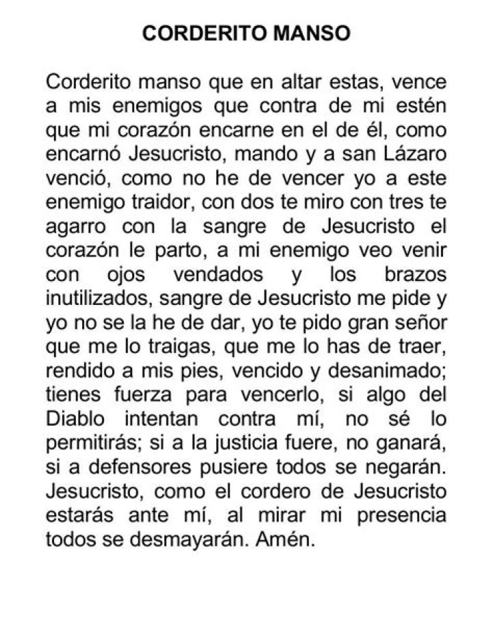 Oracion Corderito Manso: The Power of Faith and Protection