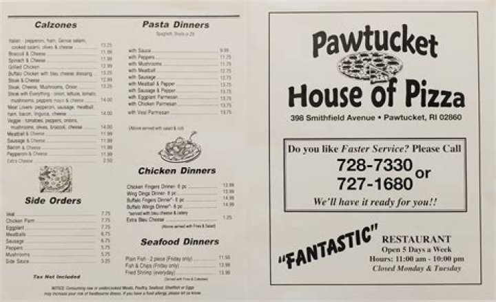 Pawtucket House Pizza: A Slice of Culinary Excellence