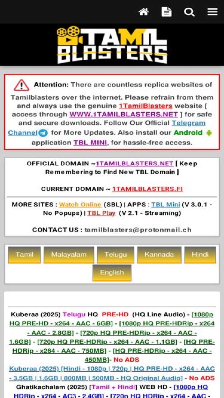 Tamil Blasters.dad: The Heartbeat of Tamil Cinema