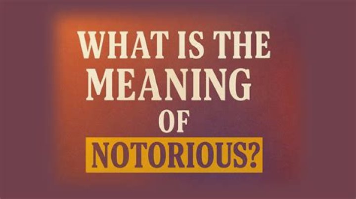What is the Notorious Meaning of Notorious?