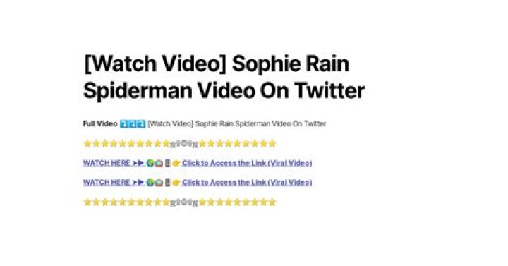 What Was the Sophie Rain Spiderman Video About? Unveiling the Mystery and Impact